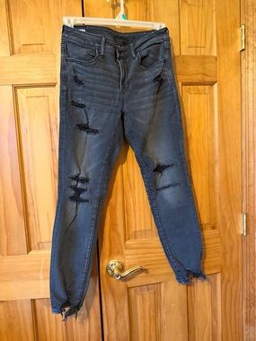 American Age Washed Black Ripped Skinny Jeans